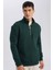 Comfort Regular Fit Rahat Kalıp Dik Yaka Fermuarlı Kalın Basic Düz Sweatshirt X7405AZ24AU 1