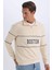 Relax Fit Dik Yaka Fermuarlı Baskılı Kalın Sweatshirt D2166AX24AU 1