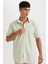 %100 Pamuk Regular Fit Yazlık Polo Yaka Basic Düz Kısa Kollu Gömlek D1057AX24AU 1