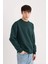 Boxy Fit Bisiklet Yaka Baskılı Sweatshirt X8282AZ24AU 4