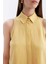 Regular Fit Gömlek Yaka Keten Karışımlı Kolsuz Bluz D2952AX24SM 5