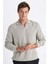 Açık Haki Regular Fit Polo Yaka Jakarlı Triko Sweatshirt A9785AX24AU 1