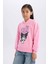 Kız Çocuk Hatsune Miku Oversize Geniş Kalıp Kapüşonlu Sweatshirt D2828A824WN 4