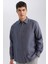 Relax Fit Polo Yaka Twill Modal Karışımlı Basic Düz Uzun Kollu Gömlek D3376AX24AU 1