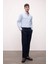 Slim Fit Dar Kesim Düğmeli Dokulu Düz Pamuk Karışımlı Uzun Kollu Gömlek T2066AZ24AU 2