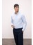 Slim Fit Dar Kesim Düğmeli Dokulu Düz Pamuk Karışımlı Uzun Kollu Gömlek T2066AZ24AU 3