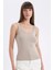 Slim Fit Dar Kesim U Yaka Ribana Basic Düz Atlet C0095AX24AU 1