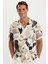 Relax Fit Yazlık Polo Yaka Desenli Kısa Kollu Gömlek C4119AX24SM 1