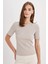Slim Fit Dar Kesim Bisiklet Yaka Fitilli Kaşkorse Basic Düz Kısa Kollu Tişört C0097AX24AU 1