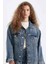Oversize Geniş Kalıp Düğmeli Denim Ceket D4171AX24WN 1