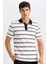 Slim Fit Dar Kesim Polo Yaka Çizgili Kısa Kollu Tişört D4720AX24SM 1