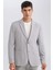 Slim Fit Dar Kesim Astarlı Düğmeli Blazer Ceket N0503AZ24AU 1