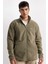 Relax Fit Dik Yaka Polar Fermuarlı Sweatshirt D2349AX24AU 1