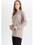Bisiklet Yaka Kol Ucu Lastikli Bürümcük Uzun Kollu Bluz Tunik D4192AX24AU 4
