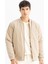 Su Geçirmez Regular Fit Bomber Kolej Yaka Fermuarlı Çift Cepli Mevsimlik Hafif Mont D5976AX24WN 1