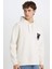 Relax Fit Kapüşonlu Baskılı Kalın Sweatshirt D2171AX24AU 1