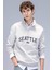 Relax Fit Fermuarlı Dik Yaka Baskılı Kalın Sweatshirt D2168AX24AU 1