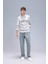 Relax Fit Fermuarlı Dik Yaka Baskılı Kalın Sweatshirt D2168AX24AU 2
