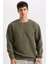 Regular Fit Bisiklet Yaka Jakarlı Sweatshirt D5392AX24AU 1