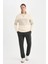 Comfort Regular Fit Rahat Kalıp Dik Yaka Fermuarlı Çizgili Kalın Sweatshirt D2401AX24AU 5