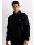 Relax Fit Dik Yaka Fermuarlı Polar Sweatshirt D2348AX24AU 1