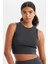 Fit Crop Bisiklet Yaka Modal Sporcu Basic Düz Atlet D6038AX24AU 1
