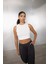 Fit Crop Bisiklet Yaka Modal Sporcu Basic Düz Atlet D6038AX24AU 3