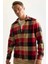 Regular Fit Polo Yaka Kareli Oduncu Flanel Uzun Kollu Gömlek D7190AXNS 1