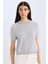 Regular Fit Taşlı Bisiklet Yaka Basic Düz Triko Kazak D8520AX24WN 1