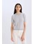 Regular Fit Taşlı Bisiklet Yaka Basic Düz Triko Kazak D8520AX24WN 3