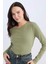 Bisiklet Yaka Casual Fitilli Kaşkorse Basic Düz Uzun Kollu Tişört D7499AX24AU 1