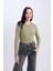 Bisiklet Yaka Casual Fitilli Kaşkorse Basic Düz Uzun Kollu Tişört D7499AX24AU 3