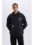 DeFacto Fit NBA Boston Celtics Oversize Geniş Kalıp Kapüşonlu Kalın Sporcu Sweatshirt D6690AX25SP 3