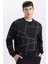 Modern Fit Bisiklet Yaka Desenli Sweatshirt A7824AX24AU 1
