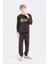 Erkek Çocuk Batman Pijama Takımı Polar Bisiklet Yaka Uzun Kollu Üst Beli Lastikli Uzun Alt D8570A824CW 1