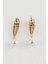 Kadın İncili Gold Küpe D6384AXNS 4