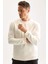 3 İplik Pamuklu Şardonlu İçi Polarlı Regular Fit Bisiklet Yaka Kalın Sweatshirt D7876AXNS 1