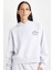 Regular Fit Kapüşonlu Baskılı Kalın Sweatshirt D6720AX24WN 1