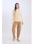 Pantolon Straight Fit Lastikli Bel Piliseli Basic Düz D4405AX24WN 2