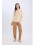 Pantolon Straight Fit Lastikli Bel Piliseli Basic Düz D4405AX24WN 3