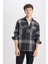 Regular Fit Polo Yaka Kareli Oduncu Flanel Uzun Kollu Gömlek D6027AX24AU 4