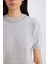 Regular Fit Taşlı Bisiklet Yaka Basic Düz Triko Kazak D8520AX24WN 5