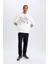 DeFacto Fit NBA Brooklyn Nets Oversize Geniş Kalıp Kapüşonlu Kalın Sporcu Sweatshirt D8513AX25SP 2