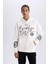 DeFacto Fit NBA Brooklyn Nets Oversize Geniş Kalıp Kapüşonlu Kalın Sporcu Sweatshirt D8513AX25SP 4