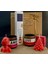 Red Passion: Özel Tasarım Dekoratif Hediye Seti: %doğal Vegan Soya Wax Mumu Bambu Çubuk Oda Kokusu ve Doğal Sabun Seti. 1