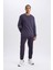 Fit Sporcu Jogger Eşofman Altı Standart Fit Basic Düz Cepli Beli Paçası Lastikli D3742AX24WN 3