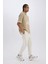 Fit Sporcu Jogger Eşofman Altı Standart Fit Basic Düz Cepli Beli Paçası Lastikli D3742AX24WN 3