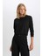 Regular Fit Bisiklet Yaka Basic Düz Casual Uzun Kollu Tişört A5028AX24WN 3