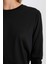 Regular Fit Bisiklet Yaka Basic Düz Casual Uzun Kollu Tişört A5028AX24WN 5