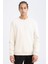 DeFacto Fit Standart Fit Bisiklet Yaka Basic Düz Sporcu Sweatshirt E0073AX24WN 1